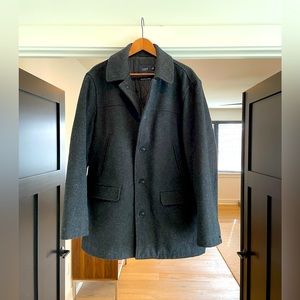 J. Crew Men’s Black/Grey Wool Coat